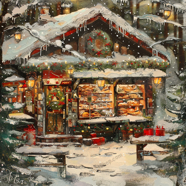 Winter Wonderland Doorsteps AI MidJourney Image Prompt, 9051 Holidays, midjourney, winter, Christmas, doorsteps, festive, holiday, snow, lights, decoration, enchanting, magical, warm, welcoming, pine, wreath, books, bakeries, pine cones, wooden houses, rustic, cozy, Midjourney, Ai, Ai Image Prompt, Image Prompt, Prompt