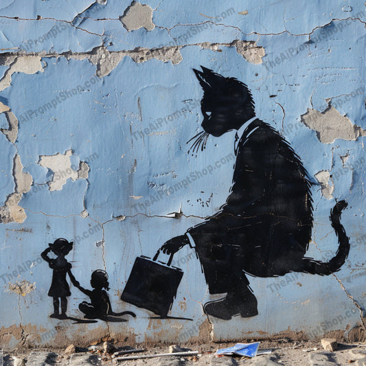 Anthropomorphic Animals Teaching Lessons AI MidJourney Image Prompt, 9585 Character Art, midjourney, street art, anthropomorphic animals, cat art, frog art, monkey art, owl art, teaching animals, whimsical art, social commentary art, urban murals, animal and human interaction, thought-provoking art, wall art, street murals, public art, urban creativity, animals in clothing, creative street expressions, childhood lessons, engaging art, Midjourney, Ai, Ai Image Prompt, Image Prompt, Prompt