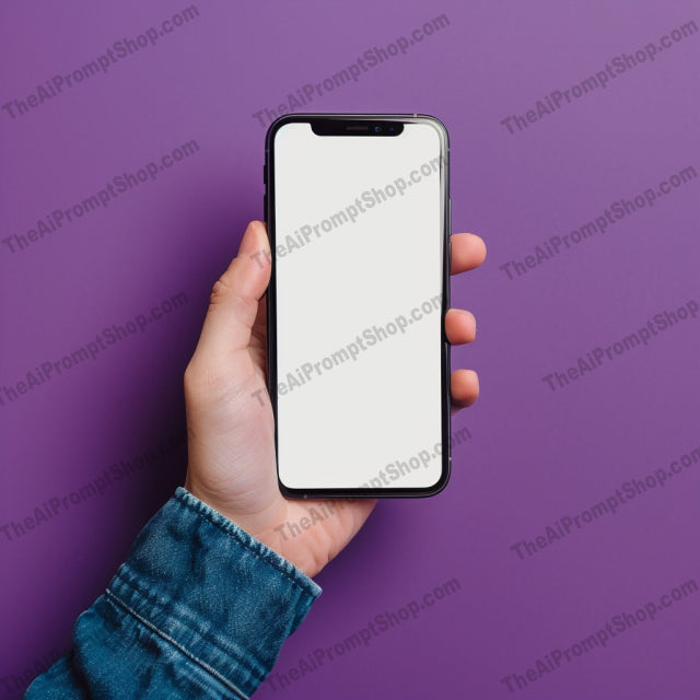 Smartphone Hand Mockup AI MidJourney Image Prompt, 8798 Futuristic, midjourney, smartphone, hand mockup, phone in hand, app presentation, app showcase, modern mockup, design portfolio, screen display, mobile UI, product display, device mockup, pink background, purple background, blue background, black background, modern design, clean mockup, realistic mockup, user interface, technology display, Midjourney, Ai, Ai Image Prompt, Image Prompt, Prompt