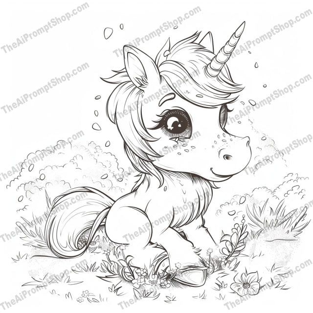 Cute Baby Animals Coloring Page AI MidJourney Image Prompt, 8904 Animals, midjourney, cute, baby animals, unicorn, elephant, panda, dragon, coloring page, whimsical, adorable, children, expressive eyes, charming, fun, detailed, art, illustration, kid-friendly, fantasy, nature, storybook, Midjourney, Ai, Ai Image Prompt, Image Prompt, Prompt