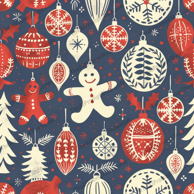 AI MidJourney Image Prompt, Festive Patterns, 4761