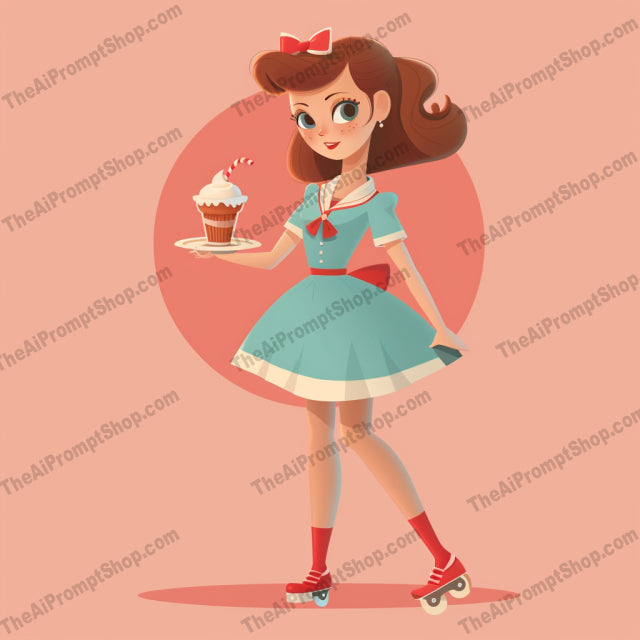 Retro Waitresses AI MidJourney Image Prompt, 9205 Portraits & People, midjourney, retro, waitress, illustration, vintage, diner, mid-20th century, nostalgia, uniform, stylish, character, artwork, vibrant, charming, poised, aesthetic, culture, 1950s, classic, feminine, service, Midjourney, Ai, Ai Image Prompt, Image Prompt, Prompt