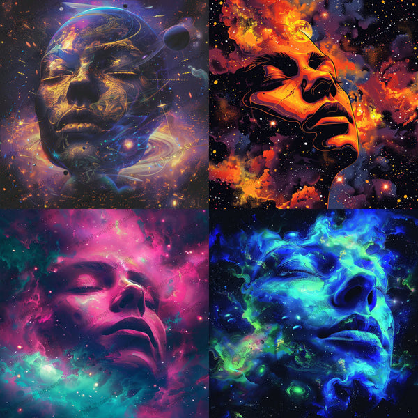 Cosmic abstract art created from an AI image prompt.