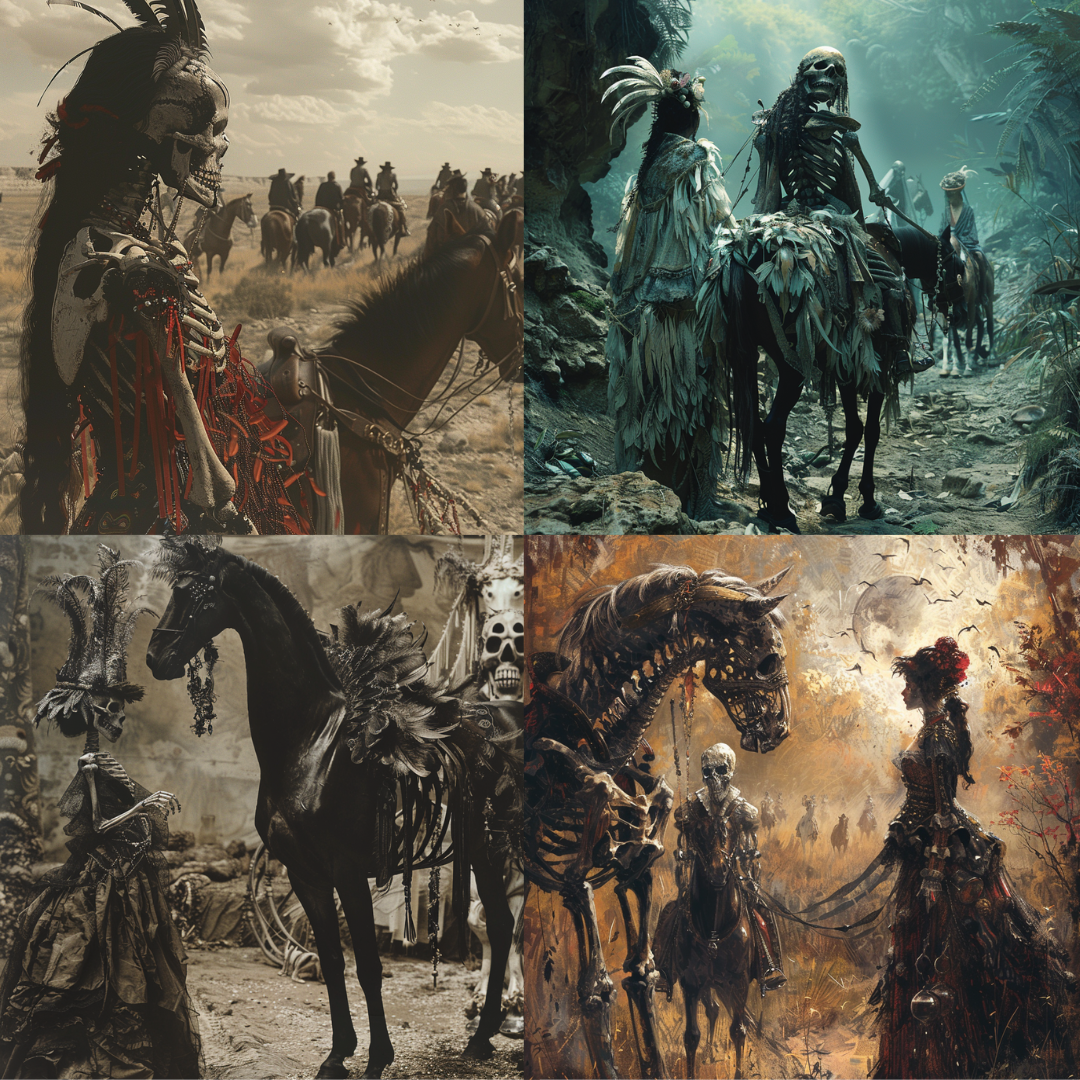 AI MidJourney Image Prompt, Apocalyptic Riders, 4854