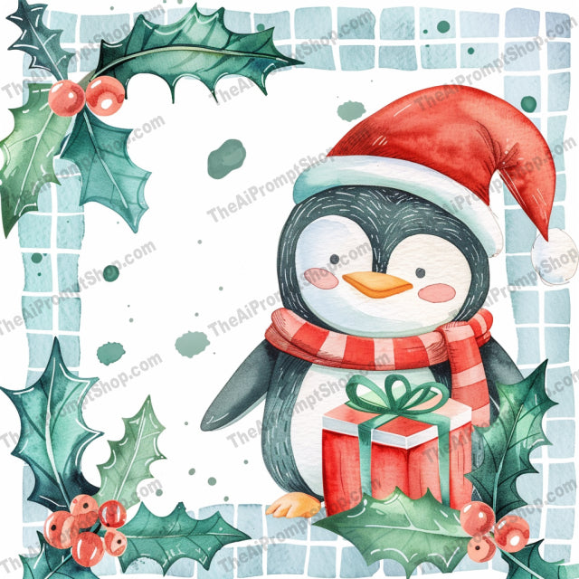 Cute Holiday Characters AI MidJourney Image Prompt, 8814 Animation & Cartoons, midjourney, holiday, gingerbread man, penguin, polar bear, reindeer, Christmas, festive, winter, holiday accents, snowy elements, cute characters, holiday spirit, cheerful illustration, holiday decor, festive animals, holiday artwork, holiday decorations, winter cheer, Santa hat, candy cane, Midjourney, Ai, Ai Image Prompt, Image Prompt, Prompt