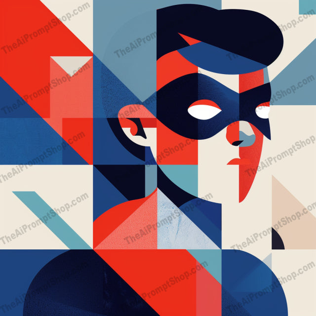 Vibrant Character Portraits in Geometric Style AI MidJourney Image Prompt, 8086