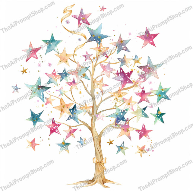 Artistic Fantasy Trees AI MidJourney Image Prompt, 8792 Animals, midjourney, fantasy, tree, artistic, whimsical, clouds, heart-shaped leaves, watercolor, stars, bubbles, vibrant, colors, imaginative, dreamy, magical, enchanting, creative, nature, art, design, mystical, Midjourney, Ai, Ai Image Prompt, Image Prompt, Prompt