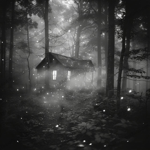 Ethereal Nightscape AI MidJourney Image Prompt, 8651Ai, Ai Image Prompt, atmospheric, black and white, dream-like, dreamy, ethereal, fantasy, fog, forest, glowing orbs, houses, Image Prompt, lighthouse, midjourney, moody, mysterious, mystical, night, nightscape, otherworldly, Prompt, Scary & Horror, seaside, surreal, whimsical