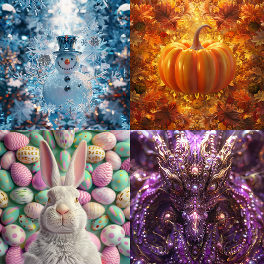 Festive and Whimsical Illustrations AI MidJourney Image Prompt, 9367