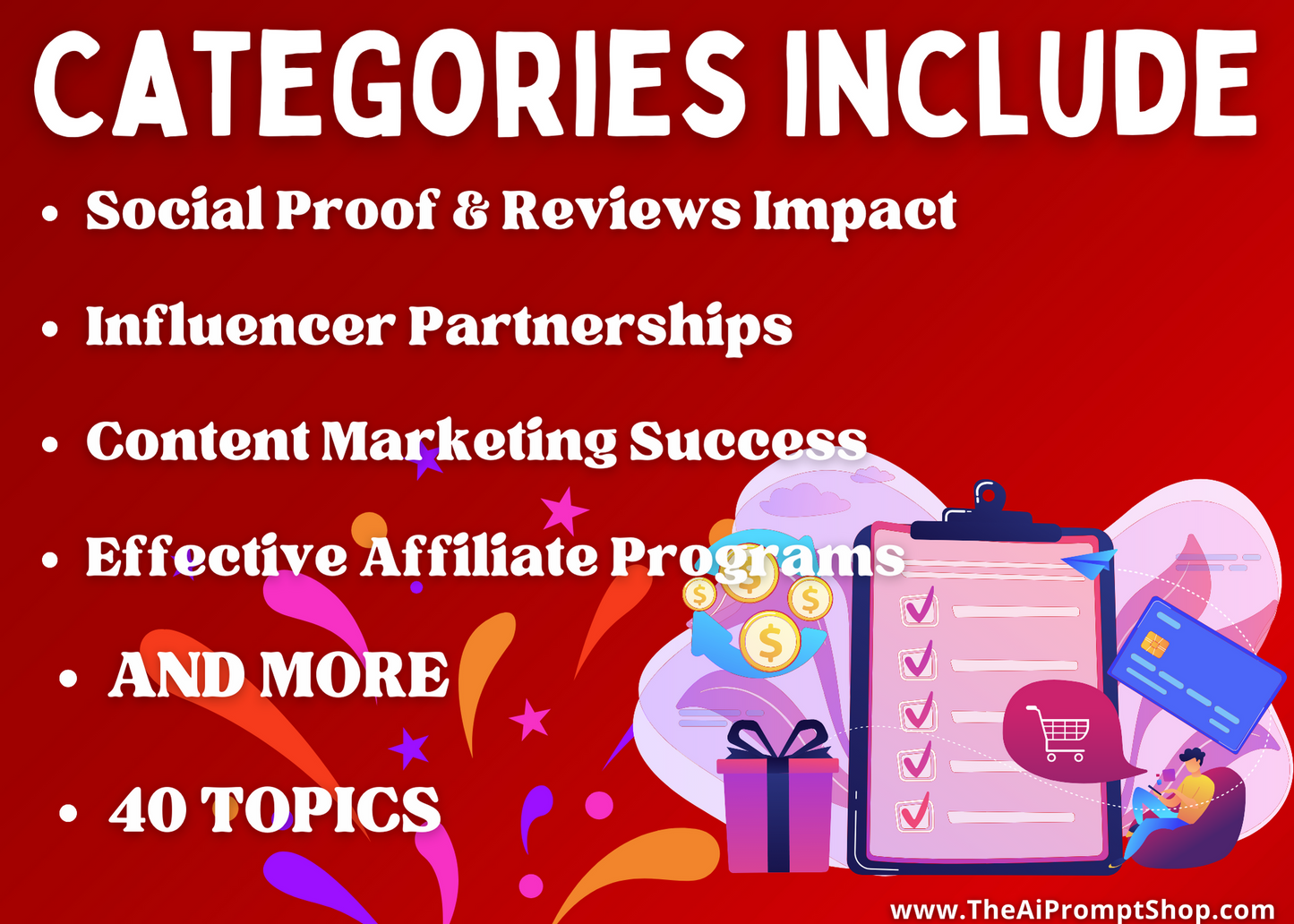 ChatGPT Prompts for Print on Demand Sellers | 40 Different Topics | AI | Digital Download | Instant Access