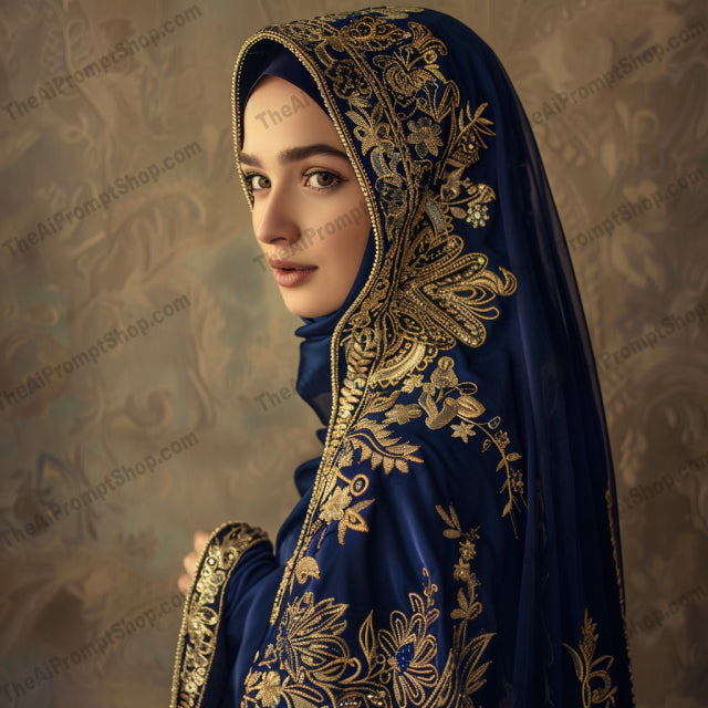 Elegant Hijabi Fashion Styles AI MidJourney Image Prompt, 8466