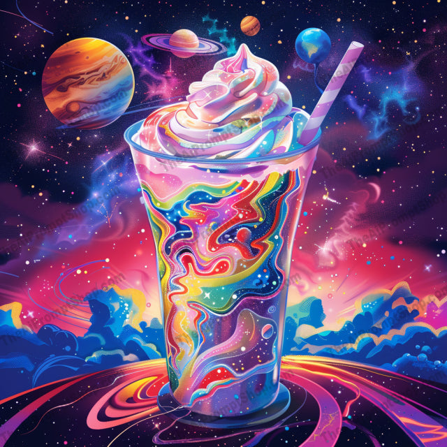 Cosmic Neon Food Fantasy AI MidJourney Image Prompt, 8038