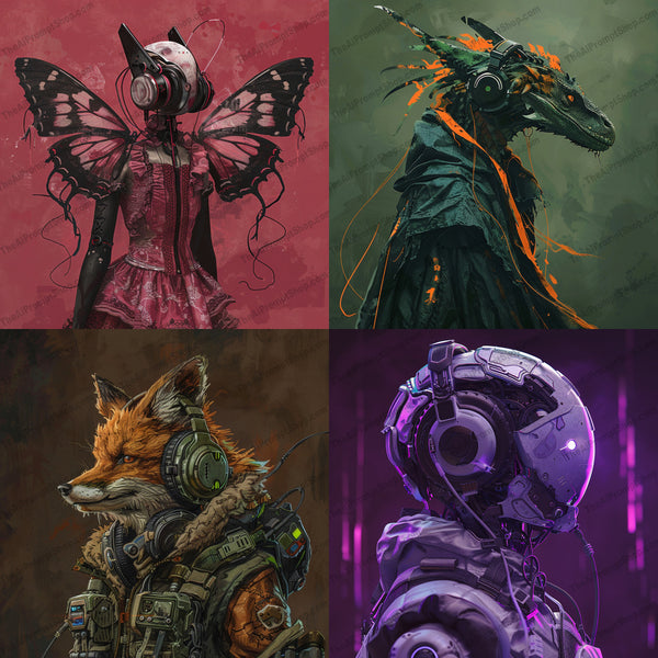 Futuristic character art in a cinematic style created from an AI image prompt.