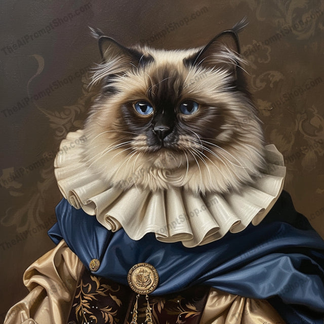 Regal Cat Portrait AI MidJourney Image Prompt, 8966 Animals, midjourney, regal, cat, portrait, royal, elegant, noble, luxurious, clothing, ornate, grand, majestic, feline, dignified, decorative, artistic, sophisticated, vintage, classic, royalty, detailed, Midjourney, Ai, Ai Image Prompt, Image Prompt, Prompt