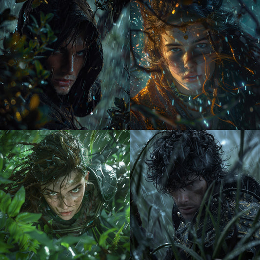 Mystic Forest Warrior AI MidJourney Image Prompt, 9573 Character Art, midjourney, mystic, forest, warrior, nature, serenity, power, human, strength, mystical, greenery, detailed, vibrant, rain, leaves, armor, rainforest, immersive, fantasy, epic, adventure, heroic, Midjourney, Ai, Ai Image Prompt, Image Prompt, Prompt