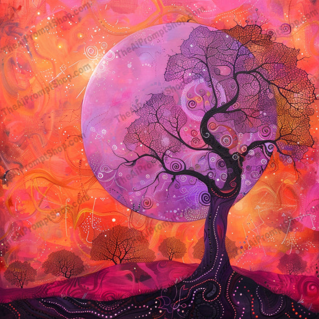 Whimsical Moonlit Trees AI MidJourney Image Prompt, 9185 Landscapes & Paintings, midjourney, whimsical, moonlit, tree, night sky, enchanting, dreamlike, magical, vibrant colors, intricate details, artwork, nature, fantasy, celestial, beautiful, serene, ethereal, colorful night, landscape, surreal, mystical, Midjourney, Ai, Ai Image Prompt, Image Prompt, Prompt