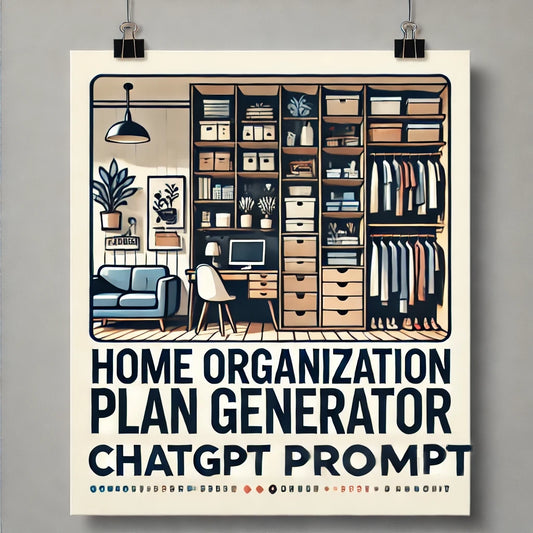 Home Organization Plan Generator | Create Custom Plans with ChatGPT ToolAI Home Organizer, Chat GPT, Chat GPT Prompts, ChatGPT, ChatGPT Generator, ChatGPT Prompts, ChatGPT Tools, Clutter-Free Home, Decluttering Guide, Home Organization, Home Organization Guide, Home Organization Plan, Home Organization Tool, Home Storage Solutions, Personalized Home Plan