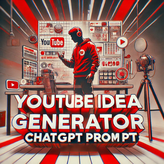 ChatGPT You Tube Idea Generator | Fuel your You Tube Journey & Discover New Ideas | AI | Digital Download | Instant Access |ai, ai prompts, chat gpt, chat gpt prompts, Chat gpt tool, chatgpt, Chatgpt prompts, Chatgpt tool