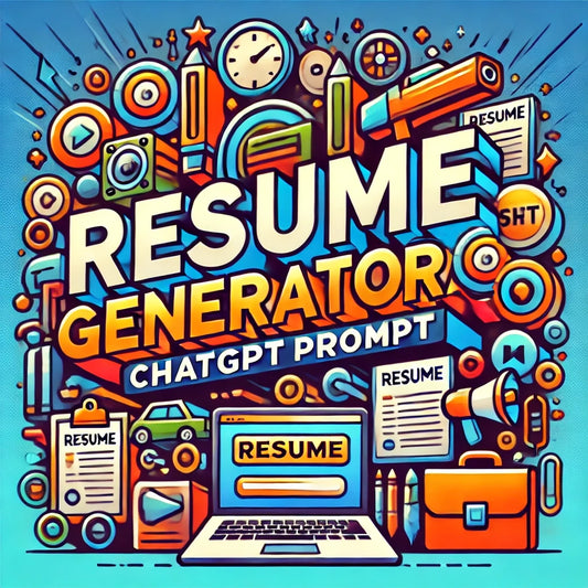 ChatGPT Resume Generator | Elevate Your Job Search & Get Hired Faster | AI | Digital Download | Instant Access |ai, ai prompts, chat gpt, chat gpt prompts, Chat gpt tool, chatgpt, Chatgpt prompts, Chatgpt tool