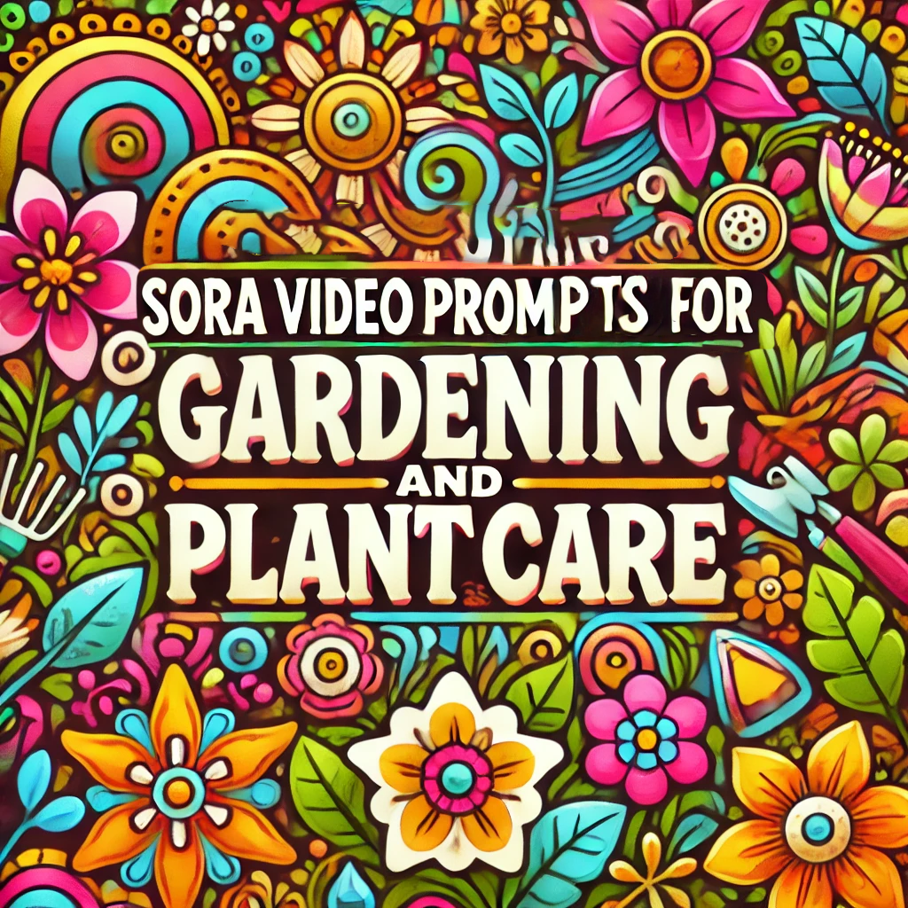 Sora Video Prompts for Gardening and Plant Care Scenes