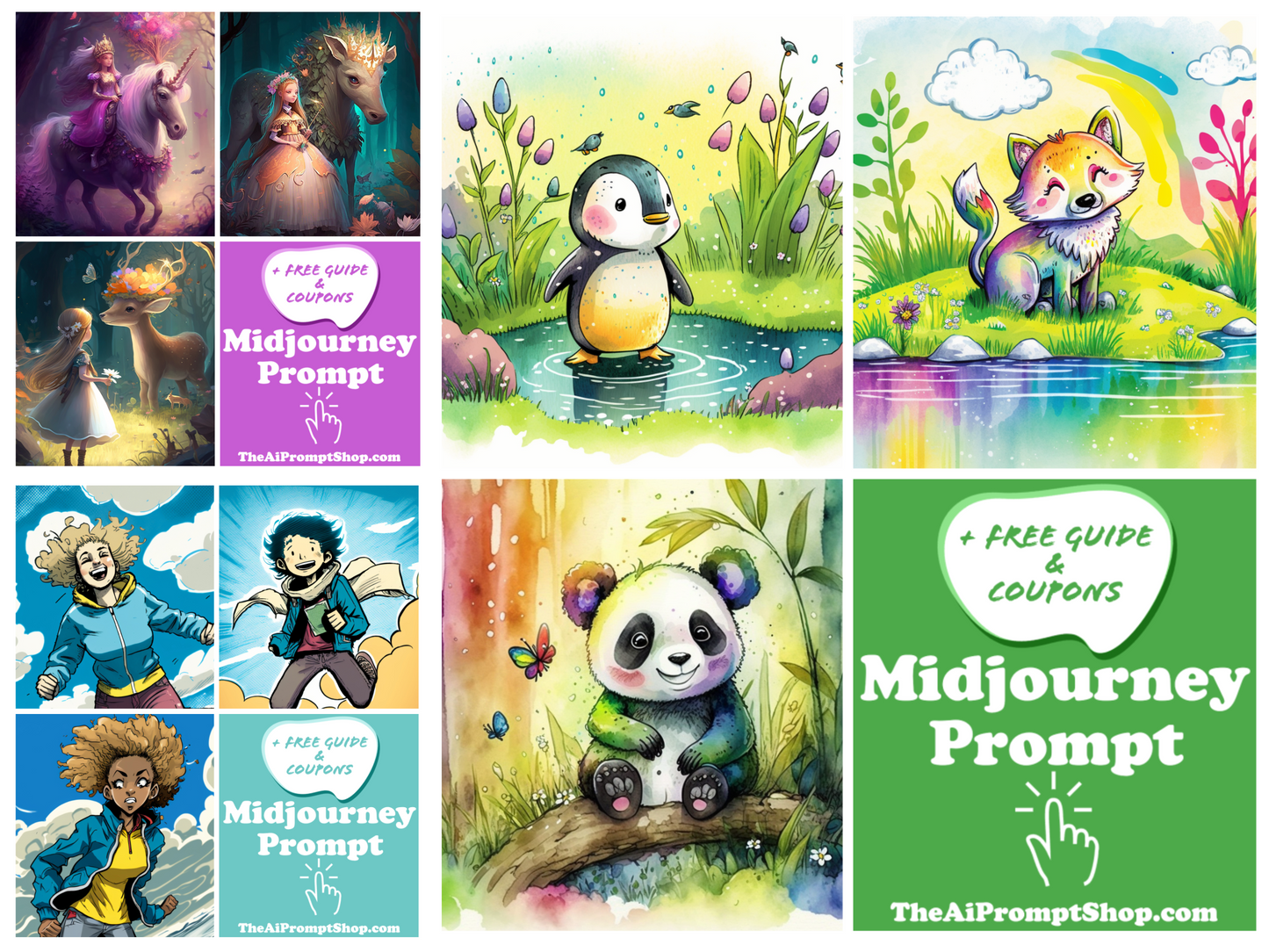 AI Midjourney Prompts for Storybook Illustrations - 20 Pack