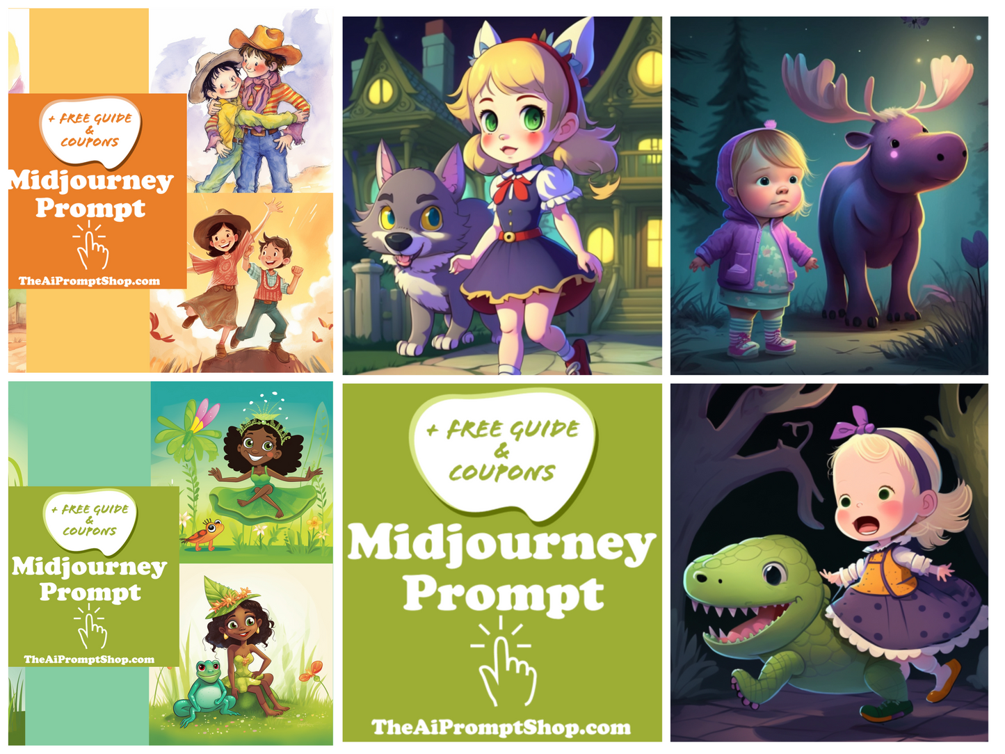 AI Midjourney Prompts for Storybook Illustrations - 20 Pack