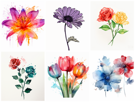 AI Midjourney Prompt for Floral Designs - 50 Pack