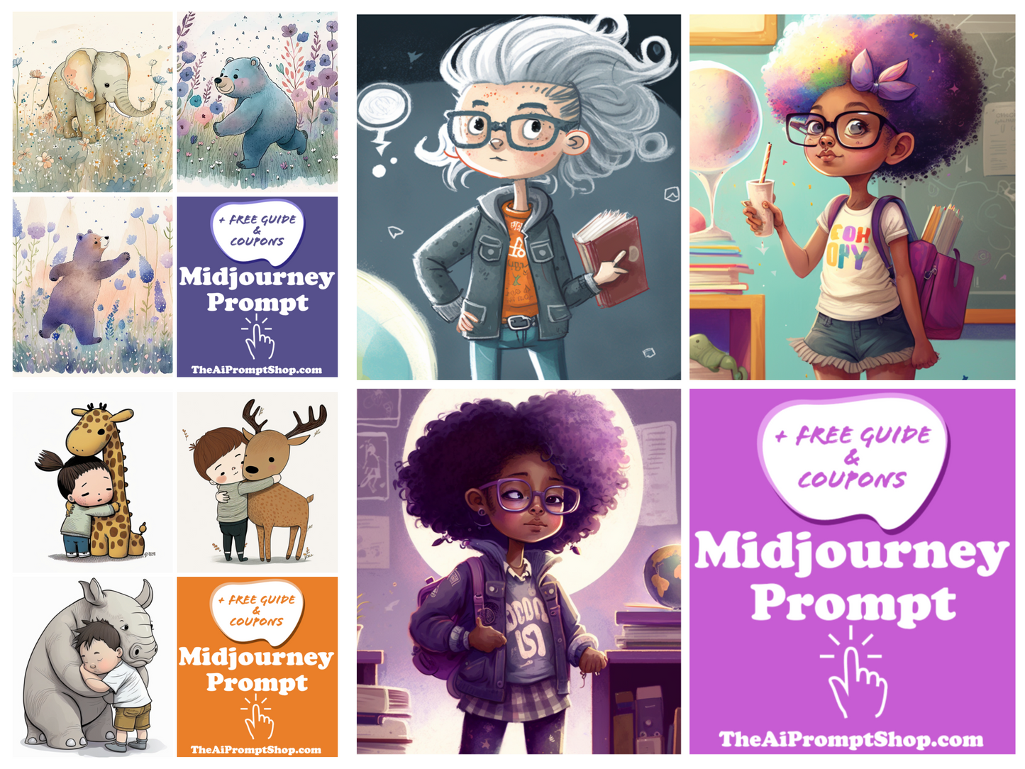 AI Midjourney Prompts for Storybook Illustrations - 20 Pack