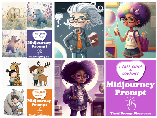 AI Midjourney Prompts for Storybook Illustrations - 20 Pack