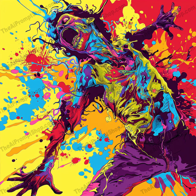 AI MidJourney Image Prompt, Psychedelic Scream, 4871