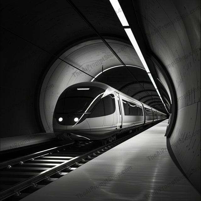 Monochrome Vehicles in Tunnel AI MidJourney Image Prompt, 8689 Futuristic, midjourney, monochrome, vehicles, tunnel, modern, futuristic, light and shadow, motion, depth, sophistication, sleek, stylized, vehicle, car, motorcycle, bicycle, train, transportation, minimalist, artistic, high-contrast, Midjourney, Ai, Ai Image Prompt, Image Prompt, Prompt