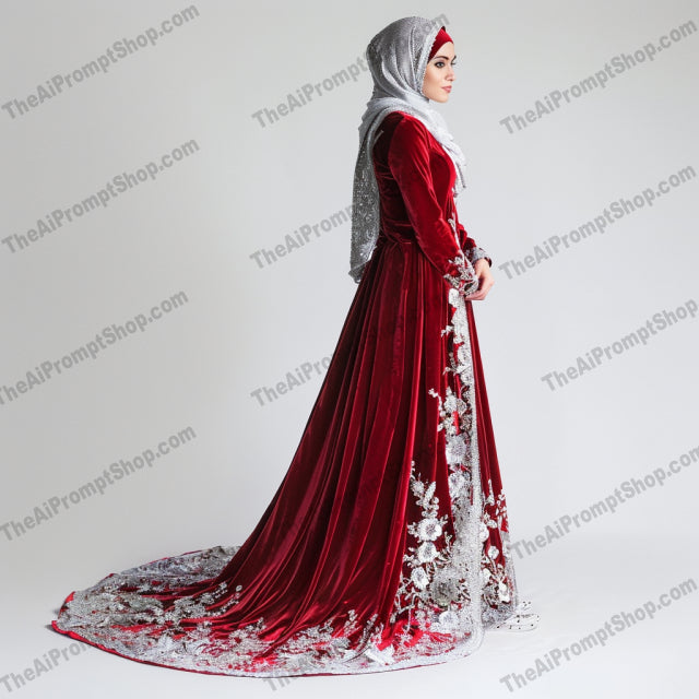 Elegant Hijabi Fashion Styles AI MidJourney Image Prompt, 8466