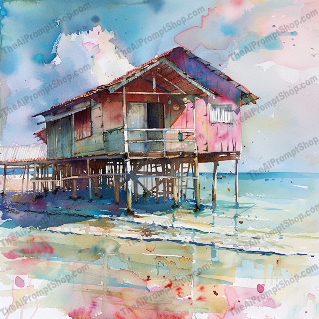 AI MidJourney Image Prompt, Watercolor Whispers Collection, 4746