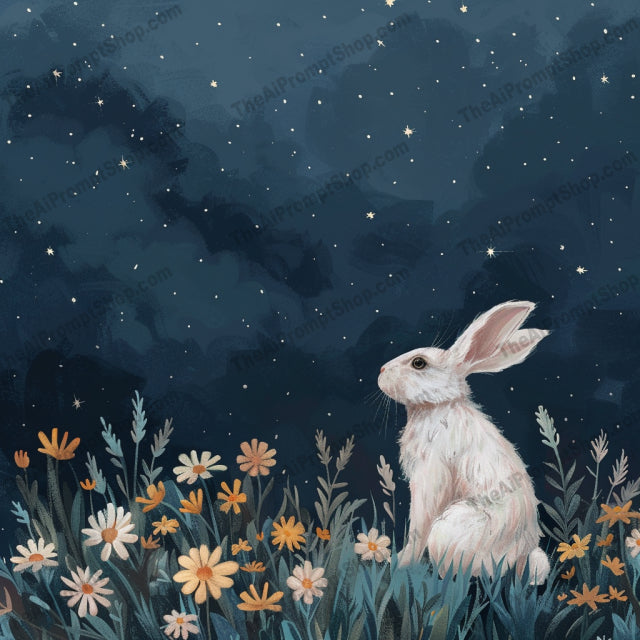 Whimsical Nocturnal Illustration AI MidJourney Image Prompt, 8435