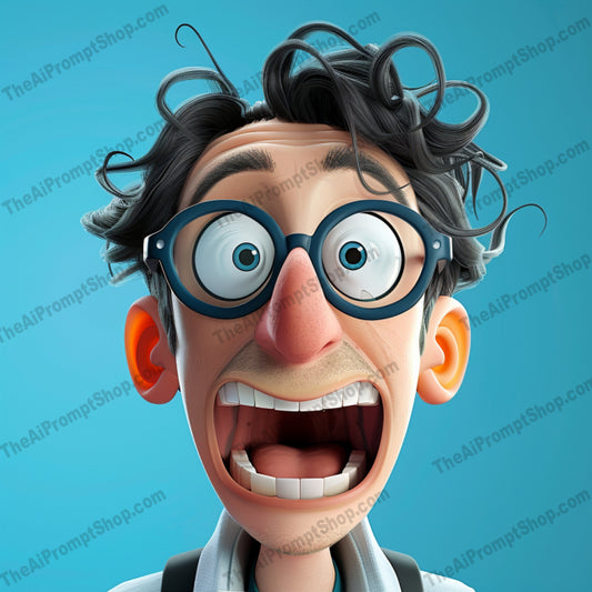 AI MidJourney Image Prompt, Exaggerated Expressions: A Caricature Collection, 5163 — Create expressive cartoon characters with oversized reactions, dynamic poses, and lively visual… — product preview image 1