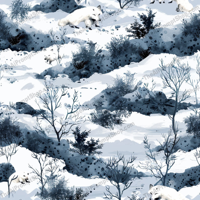 Winter Wildlife Art AI MidJourney Image Prompt, 8893 Animals, midjourney, winter, wildlife, digital painting, deer, owls, wolves, snowy landscapes, winter scenes, cool colors, blue and white, peaceful, serene, chilly, intricate details, majestic animals, vigilant, roaming, winter art, nature, scenic, Midjourney, Ai, Ai Image Prompt, Image Prompt, Prompt