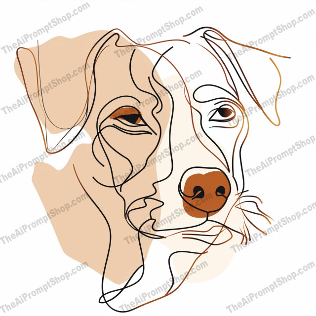 Minimalist Line Art AI MidJourney Image Prompt, 9611 — A minimalist line art style featuring continuous lines with vibrant color blocks — product preview image 3