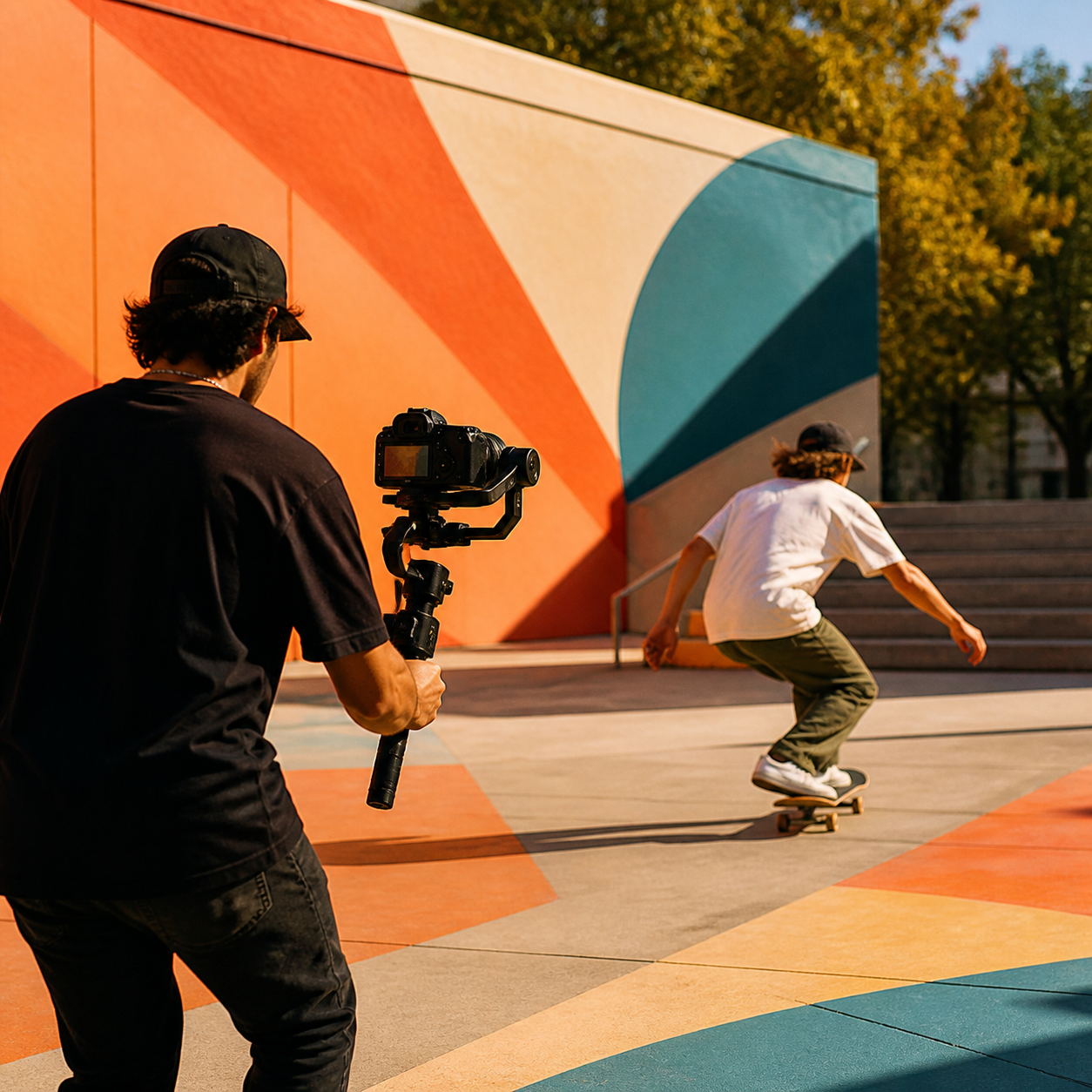 AI Video Camera Movement and Shot Direction method showing a creator filming deliberate movement.