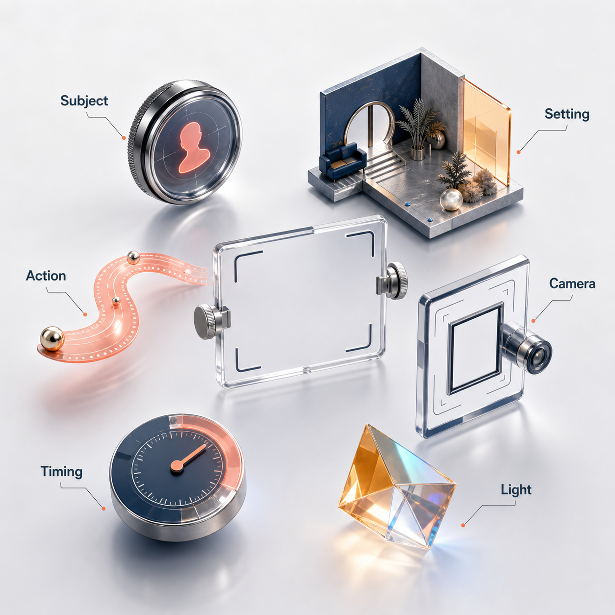 AI Video Prompt Builder & Shot Design System | AI Workflow Toolkit illustrated contents overview
