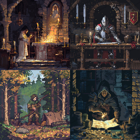 Medieval Pixel Art AI MidJourney Image Prompt, 8227