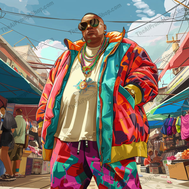 Stylish Streetwear Collection AI MidJourney Image Prompt, 9618 — An eye-catching streetwear image featuring vibrant and edgy outfits set against urban backgrounds — product preview image 3