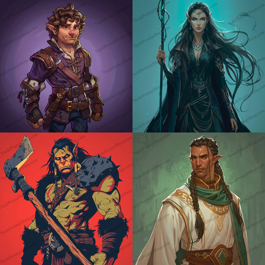 Fantasy Character Art AI MidJourney Image Prompt, 9554 Character Art, midjourney, fantasy, character, art, detailed, creative, imaginative, world, design, armor, weapon, magic, elf, orc, adventure, mythical, epic, heroic, mystical, sorcery, medieval, role-playing, Midjourney, Ai, Ai Image Prompt, Image Prompt, Prompt