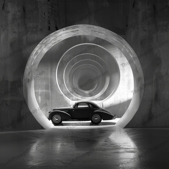 Monochrome Vehicles in Tunnel AI MidJourney Image Prompt, 8689 Futuristic, midjourney, monochrome, vehicles, tunnel, modern, futuristic, light and shadow, motion, depth, sophistication, sleek, stylized, vehicle, car, motorcycle, bicycle, train, transportation, minimalist, artistic, high-contrast, Midjourney, Ai, Ai Image Prompt, Image Prompt, Prompt