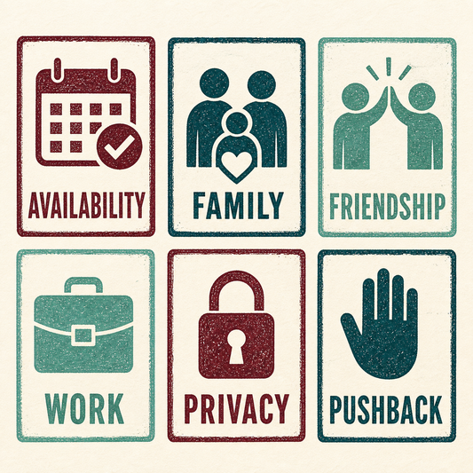 Topics covered in the Boundaries & Saying No Prompt Pack