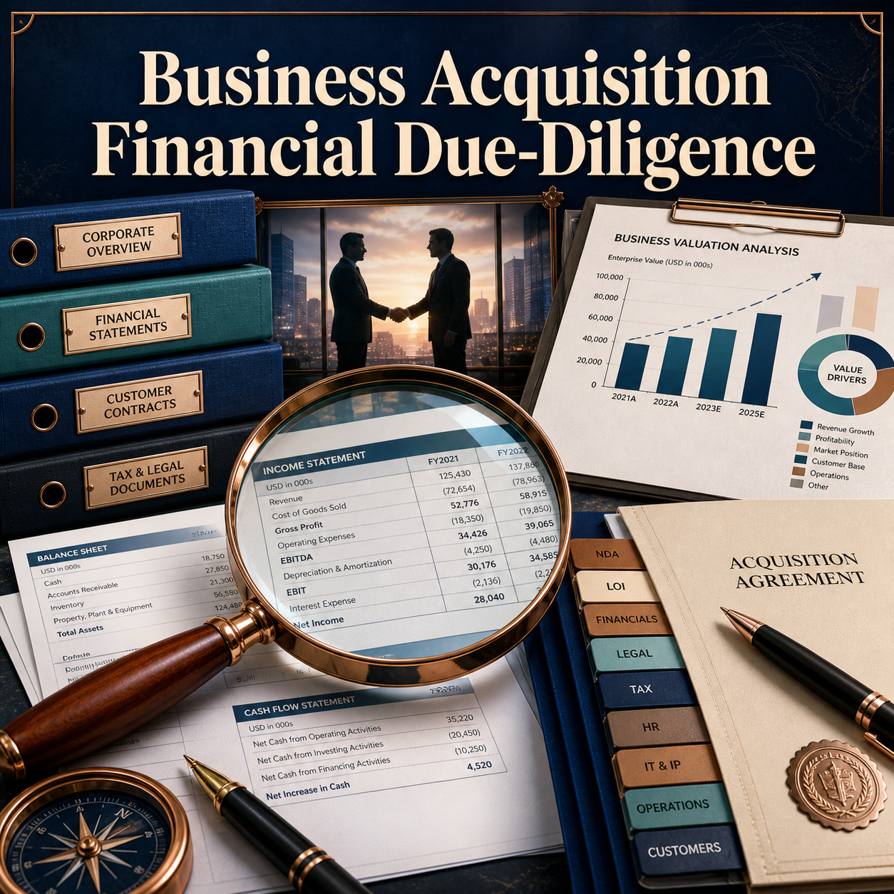 business acquisition financial due diligence organizer product image 1