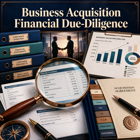 business acquisition financial due diligence organizer product image 1