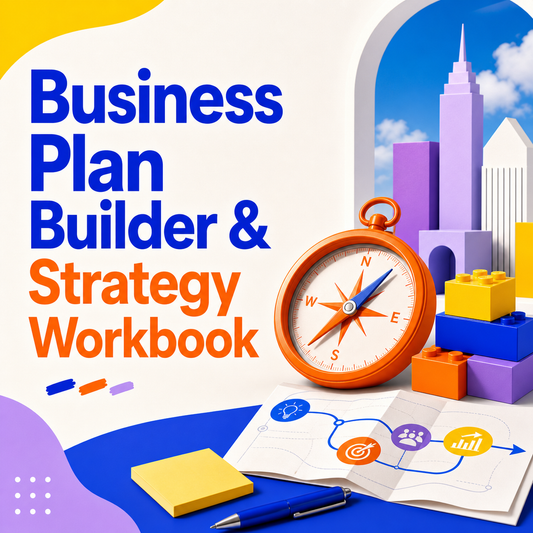 Business planning workbook for clarifying goals, organizing strategy, and building a practical plan.