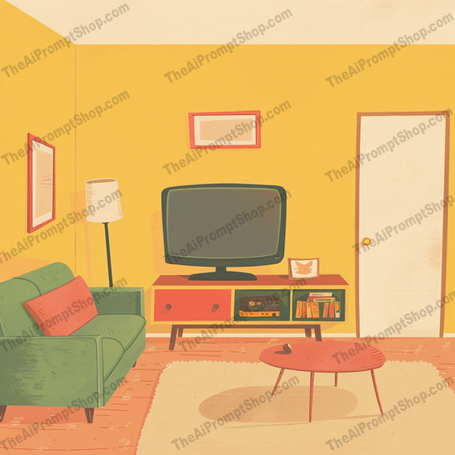 Vintage Home Interiors AI MidJourney Image Prompt, 8334