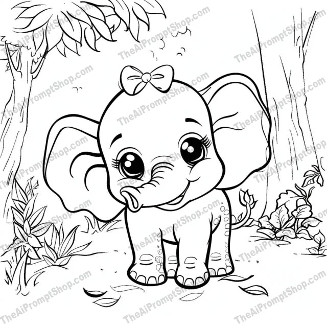 Cute Baby Animals Coloring Page AI MidJourney Image Prompt, 8904 Animals, midjourney, cute, baby animals, unicorn, elephant, panda, dragon, coloring page, whimsical, adorable, children, expressive eyes, charming, fun, detailed, art, illustration, kid-friendly, fantasy, nature, storybook, Midjourney, Ai, Ai Image Prompt, Image Prompt, Prompt