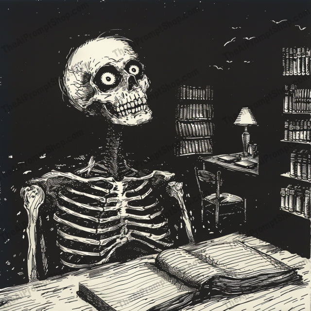 Mystical and Spooky Illustrations AI MidJourney Image Prompt, 9599 — This intriguing artwork showcases a blend of mystical and spooky themes, featuring detailed… — product preview image 3